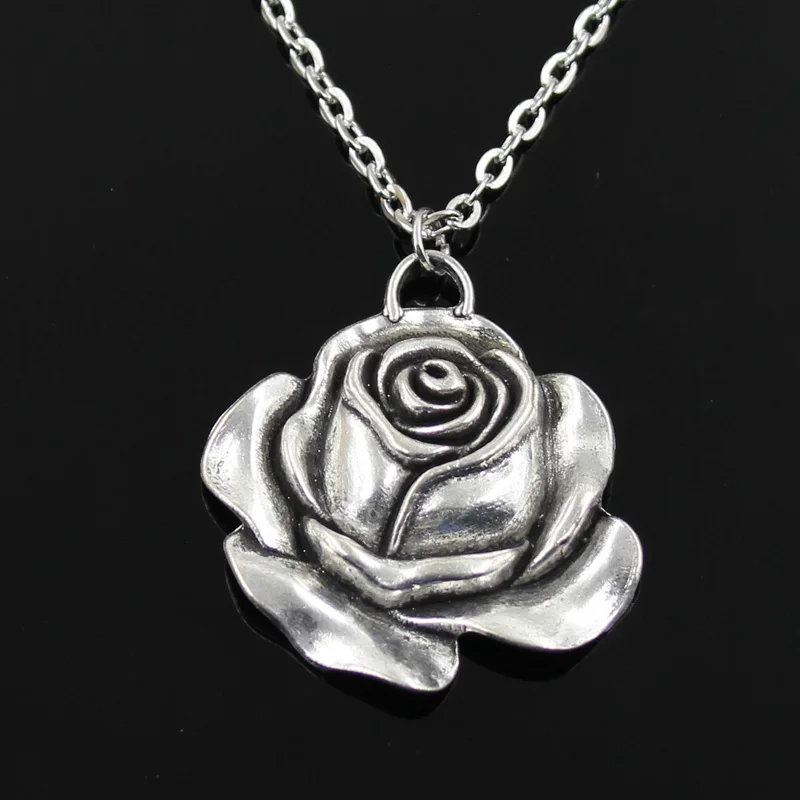 Simple Classic fashion rose flower Antique Silver Pendant Girl Short Long Chain Necklaces Jewelry for women
Simple Classic fashion rose flower Antique Silver Pendant Girl Short Long Chain Necklaces Jewelry for women