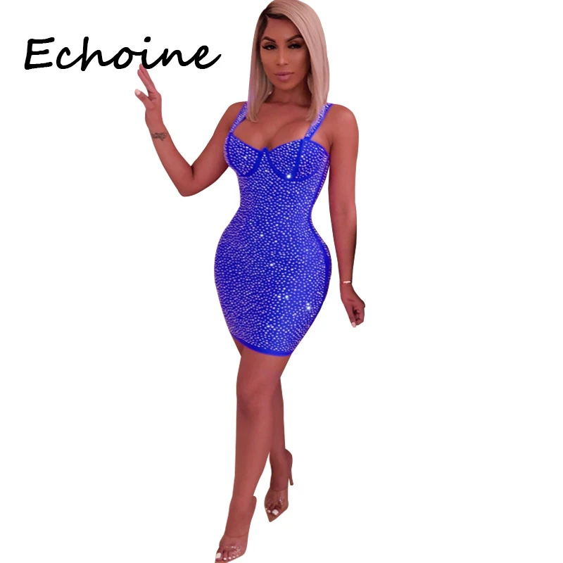 Echoine Sexy Spaghetti Straps Bodycon Mini Dress Diamond Decor Backless Dresses Woman Party Night Vestidos Plus Size 2 XL
Echoine Sexy Spaghetti Straps Bodycon Mini Dress Diamond Decor Backless Dresses Woman Party Night Vestidos Plus Size 2 XL