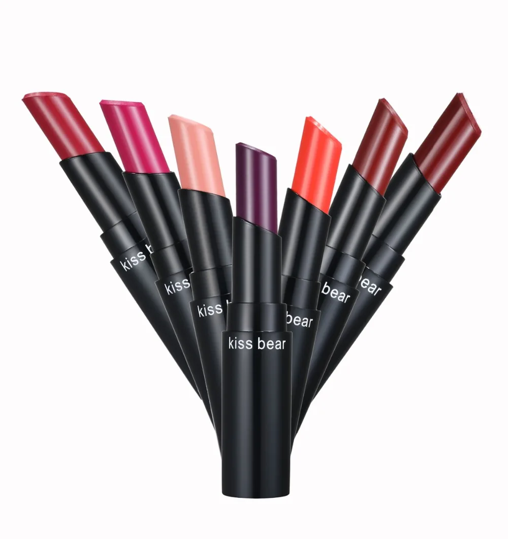 Kiss Bear Brand 12 Color Beauty Red Lips Baton Matte Velvet Lip Stick Waterproof Makeup Pigment Brown Nude Matte Lipstick
Kiss Bear Brand 12 Color Beauty Red Lips Baton Matte Velvet Lip Stick Waterproof Makeup Pigment Brown Nude Matte Lipstick