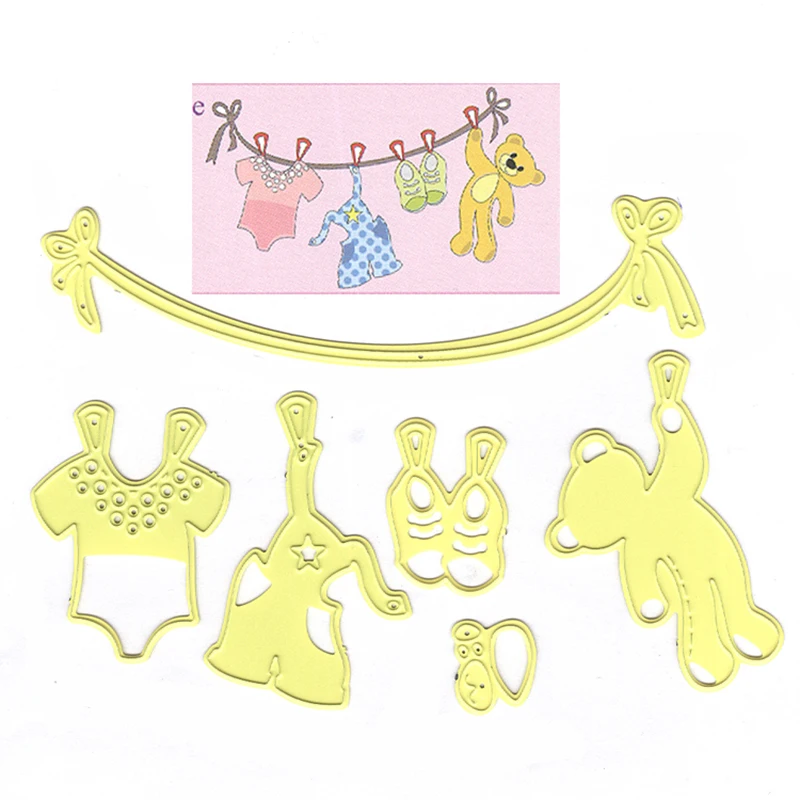 Drying Baby Toy Bodysuits Shoes Metal Cutting Dies for DIY Scrapbooking Paper Cards Making Decorative Crafts Supplies New 2019
Drying Baby Toy Bodysuits Shoes Metal Cutting Dies for DIY Scrapbooking Paper Cards Making Decorative Crafts Supplies New 2019