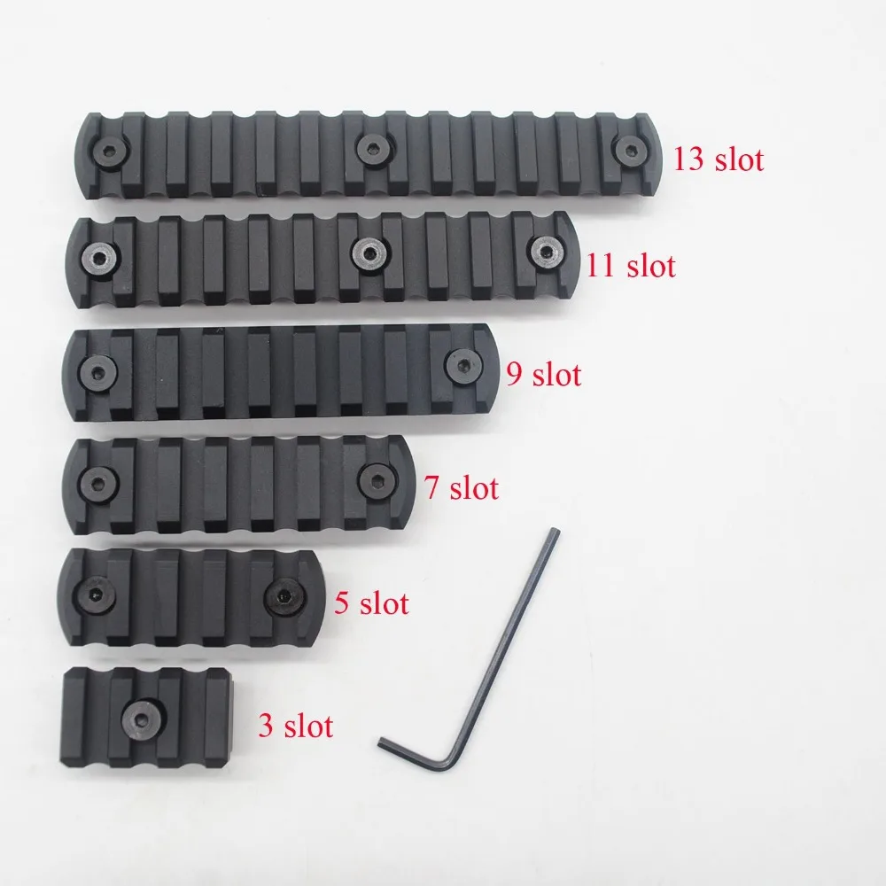 TriRock 3/5/7/9/11/13 slots Keymod Picatinny Rail Section Segment Weaver Mount Attachment_Black Anodized for Keymod Handguard
TriRock 3/5/7/9/11/13 slots Keymod Picatinny Rail Section Segment Weaver Mount Attachment_Black Anodized for Keymod Handguard