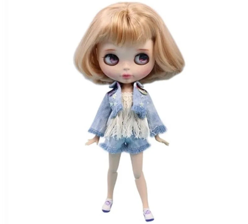 30cm BJD Doll Clothes Fits 1/6 Blyth Doll Leisure Style Clothes Including Clothes + Denim Shorts +Sling Hot DIY Doll Accessory
30cm BJD Doll Clothes Fits 1/6 Blyth Doll Leisure Style Clothes Including Clothes + Denim Shorts +Sling Hot DIY Doll Accessory