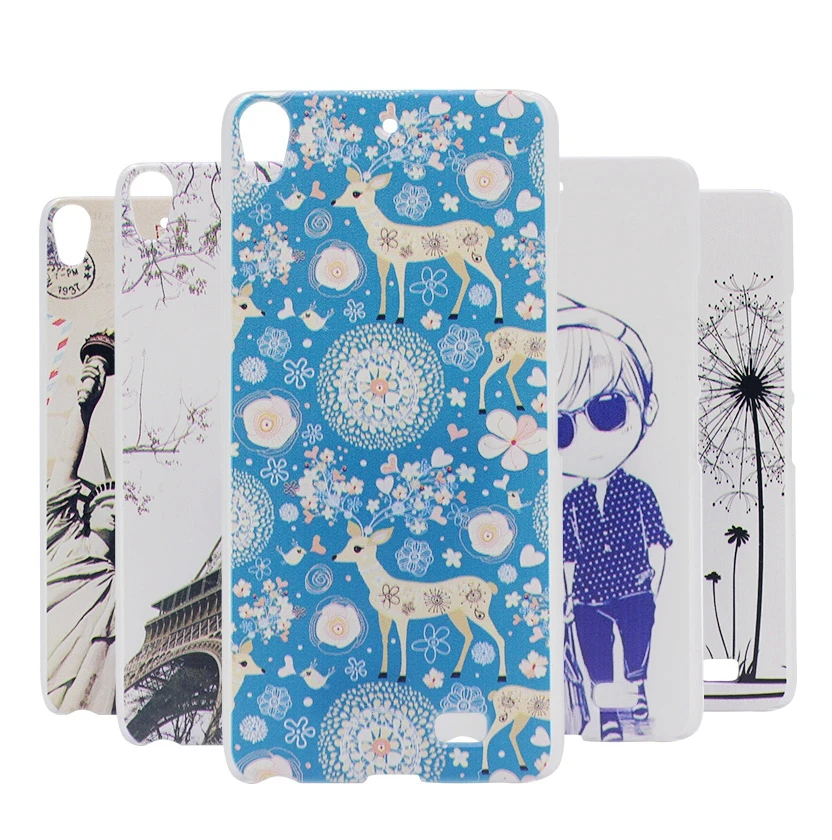 Clear Edge Hard Plastic Painting Back Cover Case For Gionee S5.1 with soft clear case as gift free shiping |