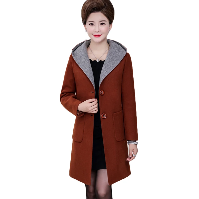 Autumn Winter Women Woolen Coat New Middle-aged Mother Clothes Long Windbreaker Female Hooded Jacket Plus Size 5XL Wool Coat 943
Autumn Winter Women Woolen Coat New Middle-aged Mother Clothes Long Windbreaker Female Hooded Jacket Plus Size 5XL Wool Coat 943