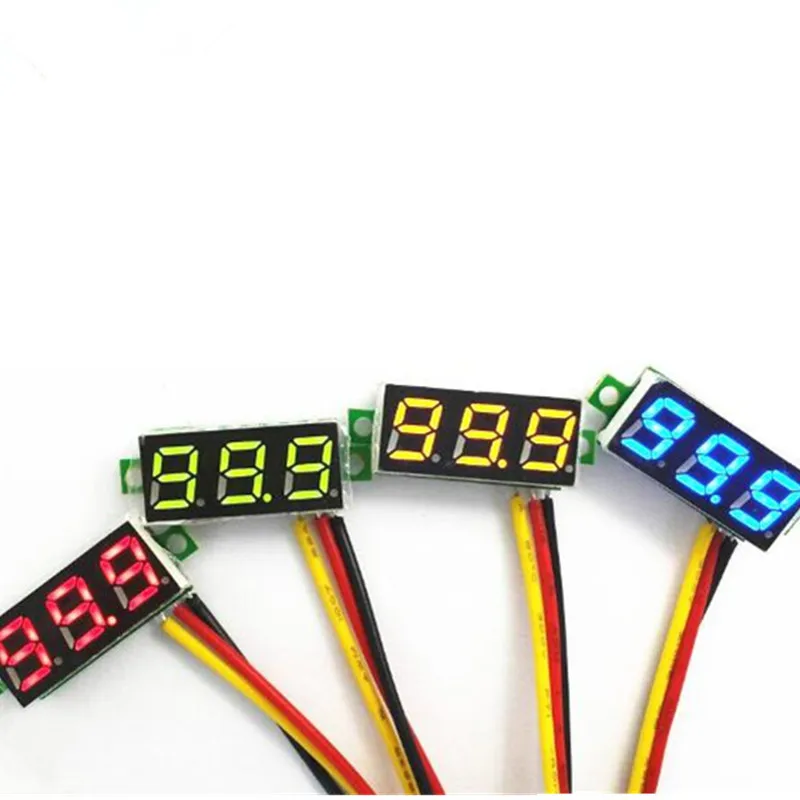 Mini 0.28 Inch 0.28" 3 Wires Digital Voltmeter Blue Red Green Yellow LED Display DC 0-100V Voltage Meter
Mini 0.28 Inch 0.28" 3 Wires Digital Voltmeter Blue Red Green Yellow LED Display DC 0-100V Voltage Meter