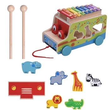 STARWAY Orff instruments Musical Educational Instrument Multifunctional Wooden Pull Bus with 8 Notes Xylophone Glockenspiel
STARWAY Orff instruments Musical Educational Instrument Multifunctional Wooden Pull Bus with 8 Notes Xylophone Glockenspiel