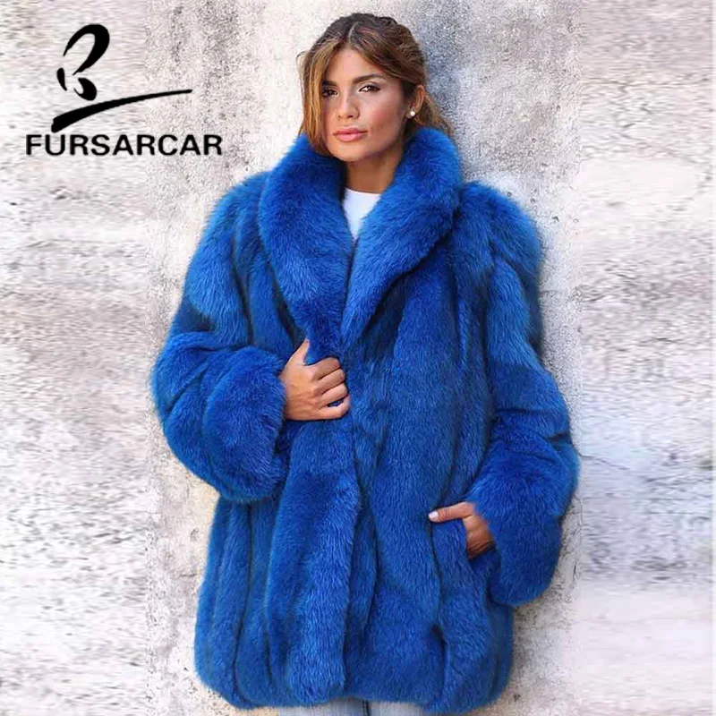 FURSARCAR 2018 New Real Natural Fox Fur Coat With Turn-down Collar 70 CM Long Luxury Female Fox Fur Jacket Winter Fut Coat
FURSARCAR 2018 New Real Natural Fox Fur Coat With Turn-down Collar 70 CM Long Luxury Female Fox Fur Jacket Winter Fut Coat