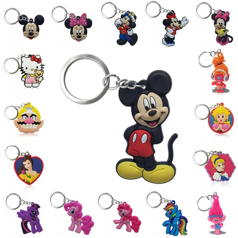 1pcs Keychain PVC Cartoon Figure Mickey Super Mario Trolls Key Chain Mini Anime Key Ring Minnie Key Holder Fashion Charms
1pcs Keychain PVC Cartoon Figure Mickey Super Mario Trolls Key Chain Mini Anime Key Ring Minnie Key Holder Fashion Charms