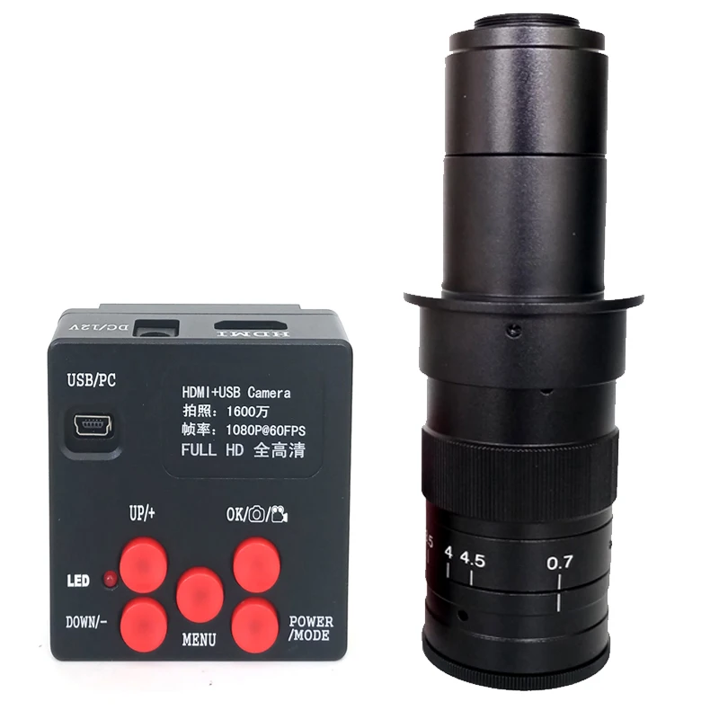 16MP 1080P FULL HD HDMI Industrial Microscope Camera Support Storage Picture & Video Recorder+130X 180X 300X Zoom C-MOUNT Lens
16MP 1080P FULL HD HDMI Industrial Microscope Camera Support Storage Picture & Video Recorder+130X 180X 300X Zoom C-MOUNT Lens