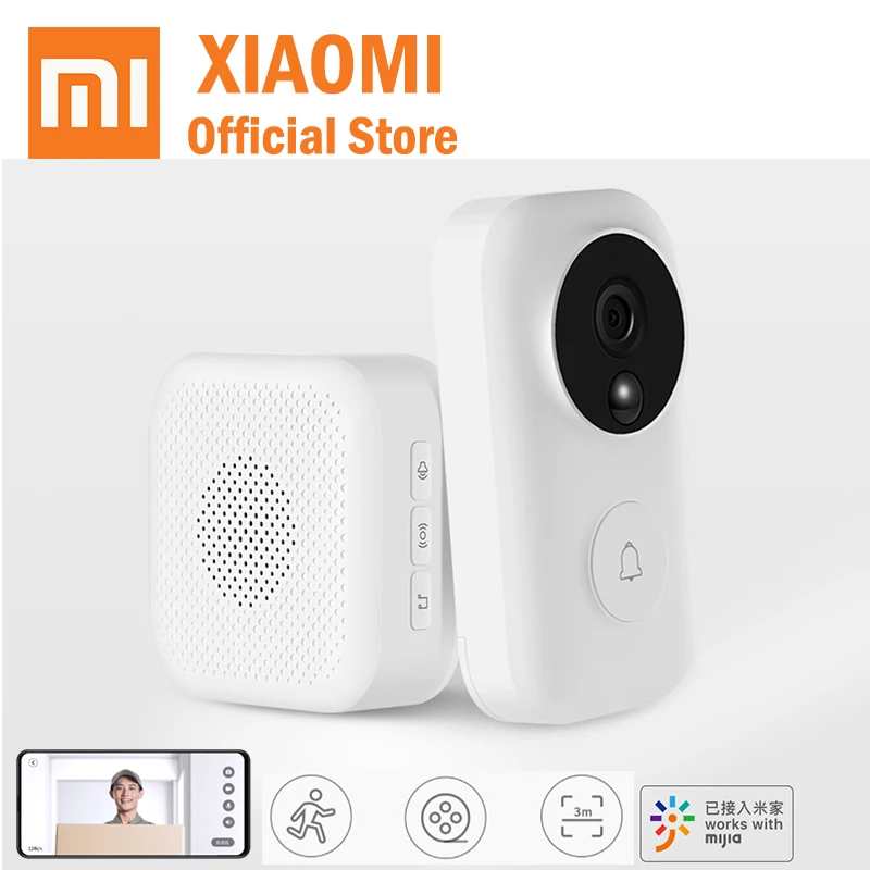 Xiaomi Zero Video Doorbell mijia AI face identification 720P IR Night vision Free Cloud Storage Mihome Wireless Bell Camera
Xiaomi Zero Video Doorbell mijia AI face identification 720P IR Night vision Free Cloud Storage Mihome Wireless Bell Camera