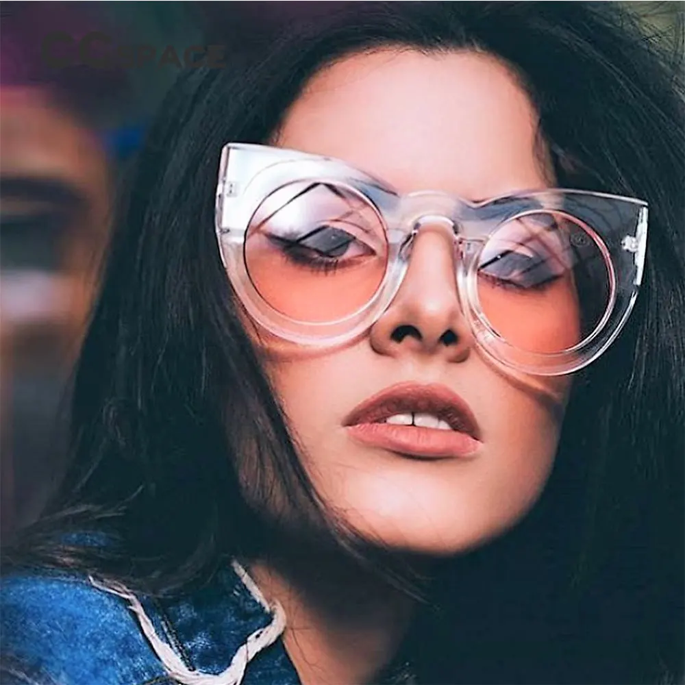 CCSPACE 9 Colors Cateye Sunglasses Round Lens Men Women Big Frame Brand Glasses Designer Male Female Shades Oculos De Sol 45256
CCSPACE 9 Colors Cateye Sunglasses Round Lens Men Women Big Frame Brand Glasses Designer Male Female Shades Oculos De Sol 45256