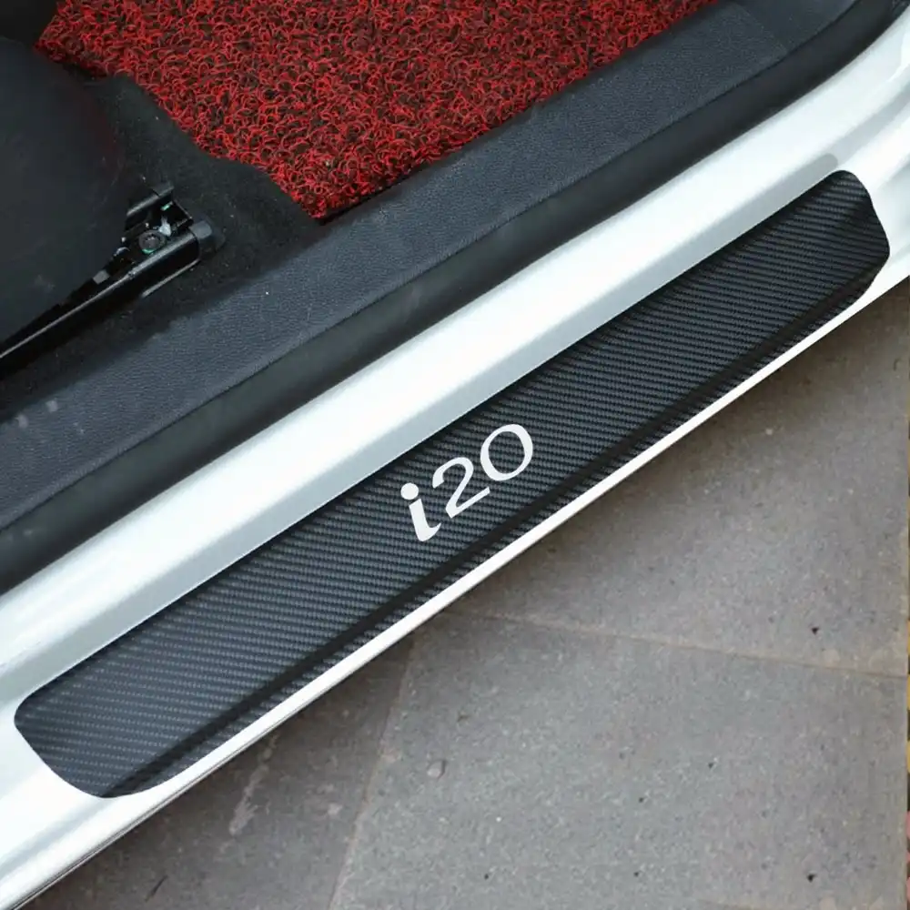 For Hyundai I20 Car Door Sill Protector Scuff Plate Stickers