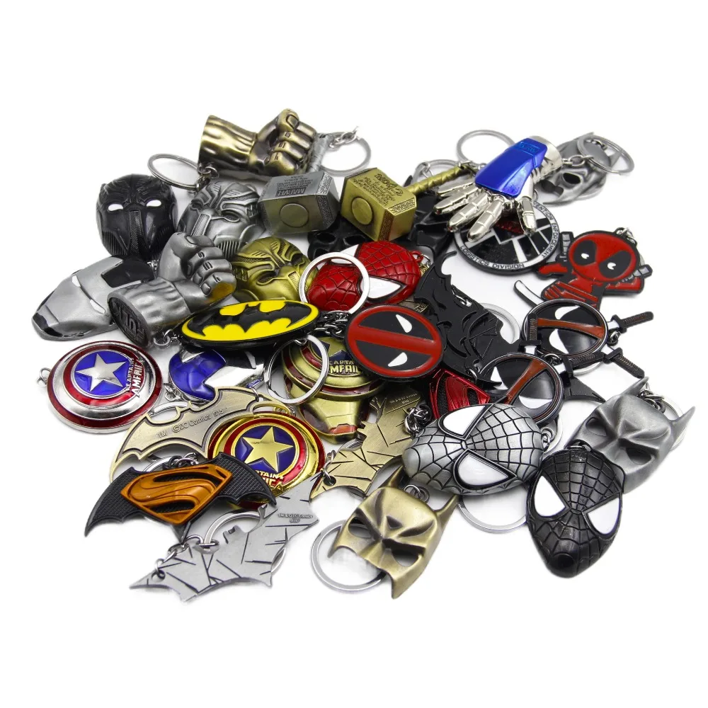 Avengers alliance Super hero Keychain Iron Man Captain America Star Wars Spider-man Arrow Superman Shield Batman Key Chain Ring
Avengers alliance Super hero Keychain Iron Man Captain America Star Wars Spider-man Arrow Superman Shield Batman Key Chain Ring