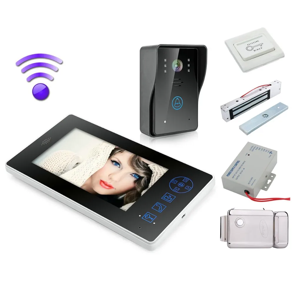 Home set 2.4G 7" TFT Wireless Video Door Phone Intercom Doorbell Home Security Camera Monitor+Electric Lock
Home set 2.4G 7" TFT Wireless Video Door Phone Intercom Doorbell Home Security Camera Monitor+Electric Lock