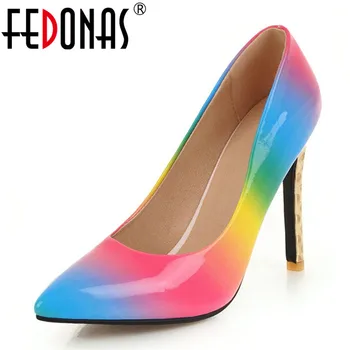 FEDONAS 2020 Summer New Arrival Fashion Pointed Toe Women Pumps Mixed Colors Super High Heels Party Prom Night Club Shoes Woman
FEDONAS 2020 Summer New Arrival Fashion Pointed Toe Women Pumps Mixed Colors Super High Heels Party Prom Night Club Shoes Woman