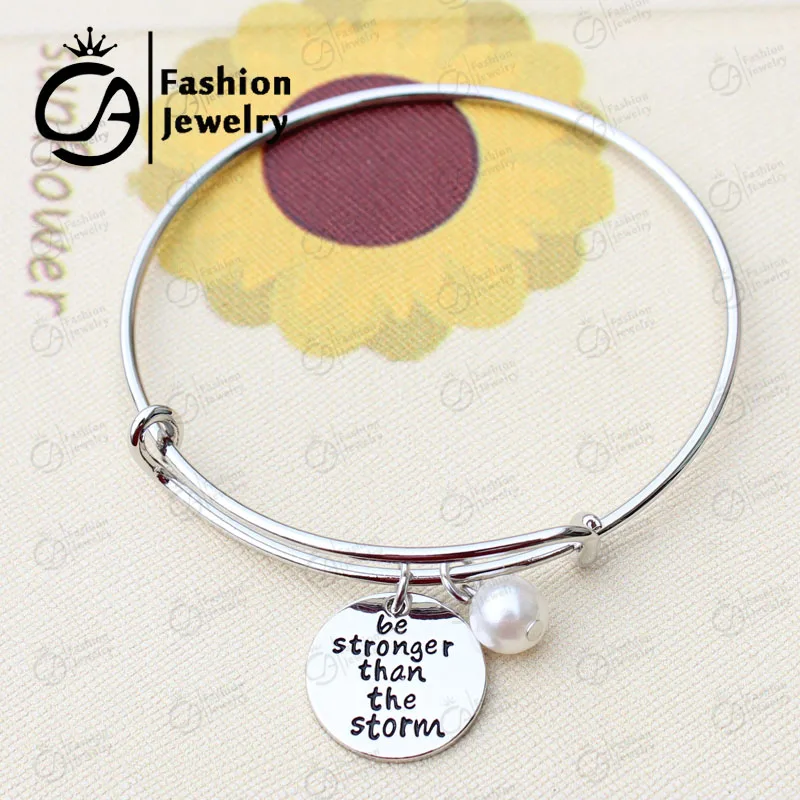 Be stronger than the storm adjustable Wire Bracelet Bangle with pearl Women Girls Gift Jewelry 20Pcs/Lot #LN1289-B
Be stronger than the storm adjustable Wire Bracelet Bangle with pearl Women Girls Gift Jewelry 20Pcs/Lot #LN1289-B