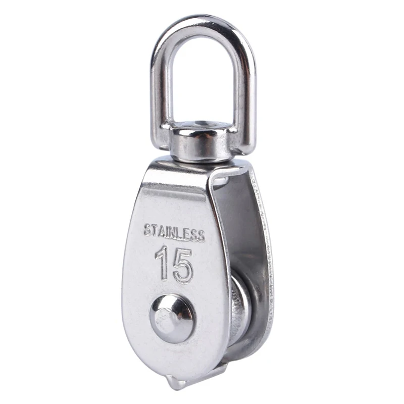 1pc M15 Pulley Block Stainless Steel pulley Traction Wheel Heavy Duty Steel Single Wheel Swivel Lifting Rope Pulley Block M15
1pc M15 Pulley Block Stainless Steel pulley Traction Wheel Heavy Duty Steel Single Wheel Swivel Lifting Rope Pulley Block M15