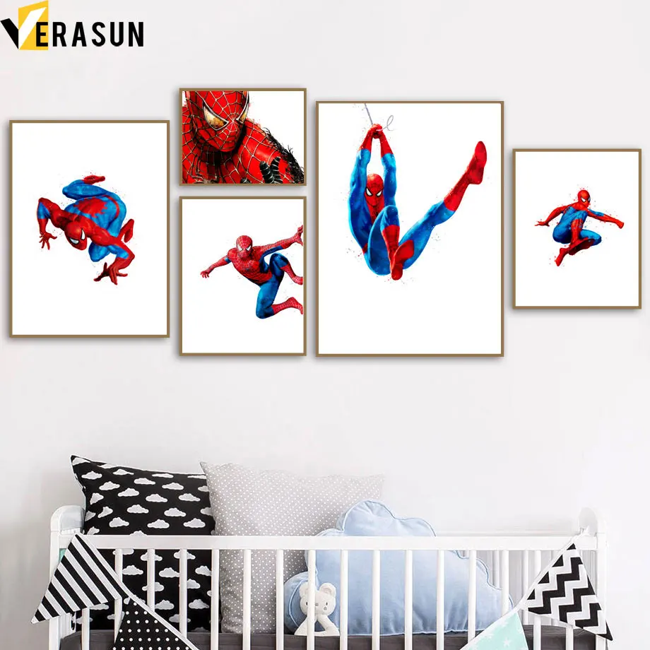 Spider Man Superhero Marvel Movie Nordic Posters And Prints Wall Art Canvas Painting Nursery Wall Pictures Boy Kids Room Decor
Spider Man Superhero Marvel Movie Nordic Posters And Prints Wall Art Canvas Painting Nursery Wall Pictures Boy Kids Room Decor