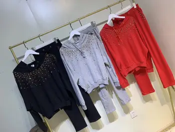 2019 Direct Selling Heavy Industry Beaded Sportswear Women's Two-piece Spring Street Cap With Tops And Casual Pants Set 2 Piece
2019 Direct Selling Heavy Industry Beaded Sportswear Women's Two-piece Spring Street Cap With Tops And Casual Pants Set 2 Piece