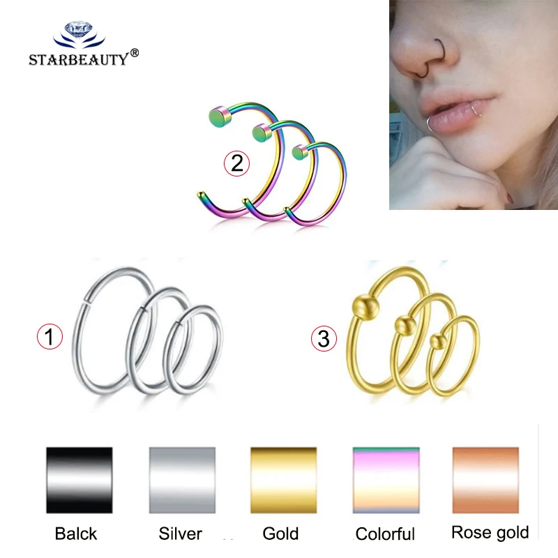 1 Piece Fake Septum Ring 0.8*8mm Rose gold Fake Nose Ring Silver Black Fake Septum Body Piercing Bejour Jewelry
1 Piece Fake Septum Ring 0.8*8mm Rose gold Fake Nose Ring Silver Black Fake Septum Body Piercing Bejour Jewelry