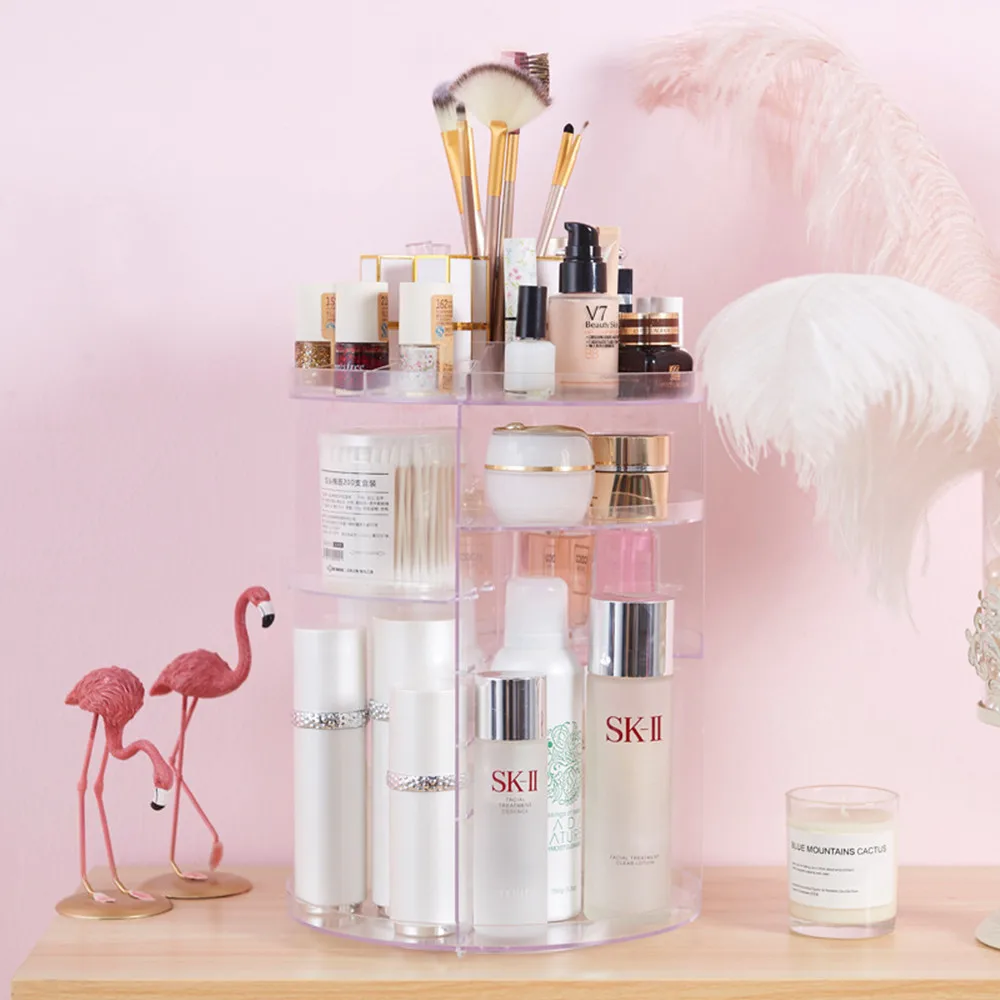 360-degree Rotating Makeup Organizer Brush Holder Jewelry Organizer Case Jewelry Makeup Cosmetic Storage Box Shelf New Fashion
360-degree Rotating Makeup Organizer Brush Holder Jewelry Organizer Case Jewelry Makeup Cosmetic Storage Box Shelf New Fashion