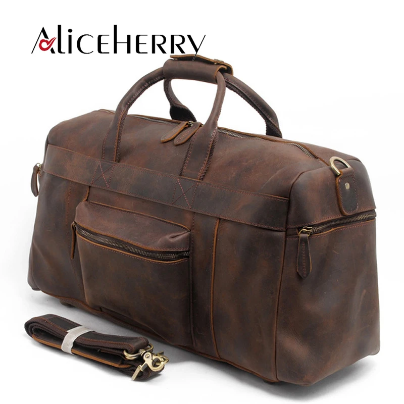 Men Genuine Leather Traveling Bag Casual Large-Capacity Waterproof Vintage Duffel Weekender Bag
Men Genuine Leather Traveling Bag Casual Large-Capacity Waterproof Vintage Duffel Weekender Bag