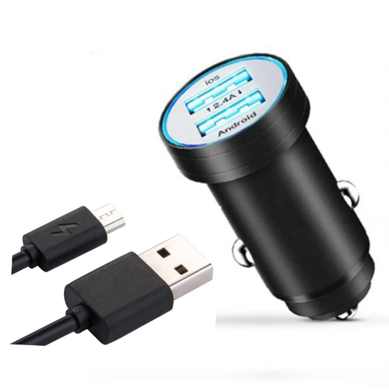 Mental Mini Car Charger Dual Port Adapter Auto LED Lighter 2A Micro Cable fast for Mi Mix 2s Redmi 4 4A 4X 5 plus Note 4 5 5A 4C
Mental Mini Car Charger Dual Port Adapter Auto LED Lighter 2A Micro Cable fast for Mi Mix 2s Redmi 4 4A 4X 5 plus Note 4 5 5A 4C