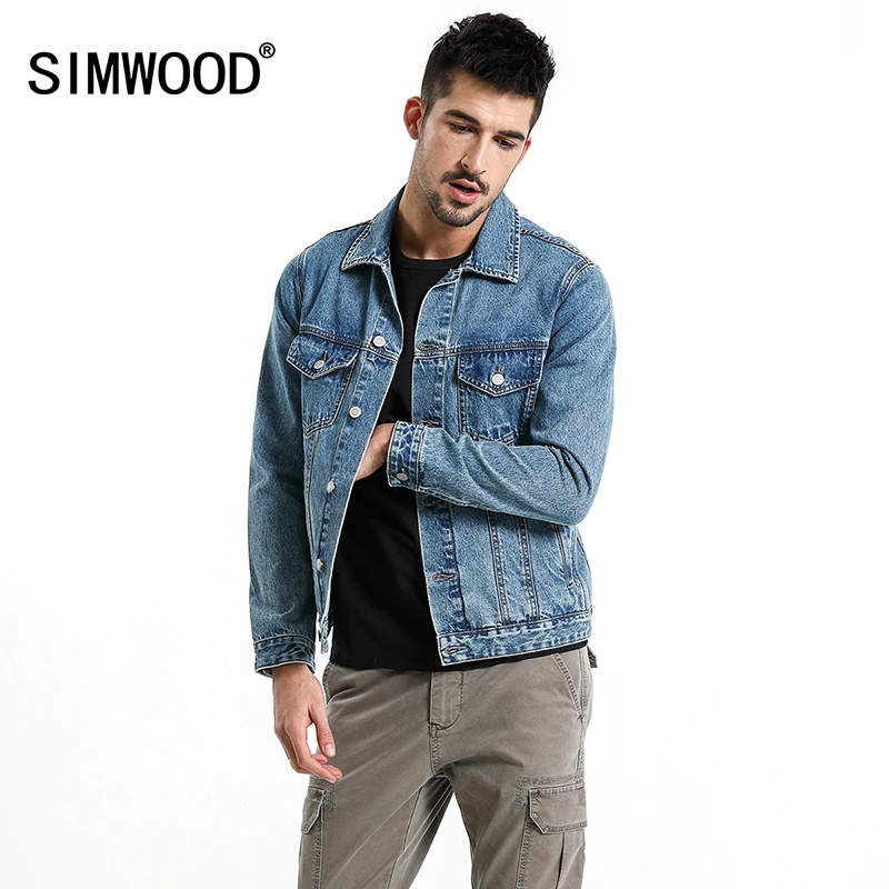 SIMWOOD 2019 New Autumn Brand Denim Jacket Men Fashion Casual Style Outwear Letter Print Jacket 100% Cotton High Quality 180081
SIMWOOD 2019 New Autumn Brand Denim Jacket Men Fashion Casual Style Outwear Letter Print Jacket 100% Cotton High Quality 180081
