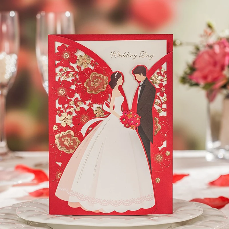 2019 New China Style Wedding Invitations 5PCS Red Laser Cut Bride and Groom Invitation Card for Wedding Decoration
2019 New China Style Wedding Invitations 5PCS Red Laser Cut Bride and Groom Invitation Card for Wedding Decoration