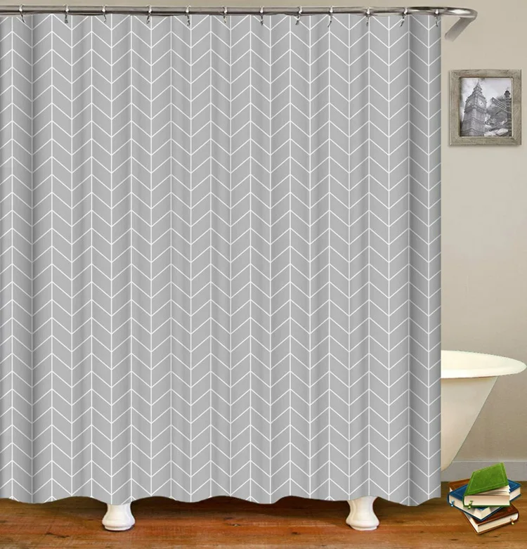 Modern Silver Grey Wavy Stripes Shower Curtains Bathroom Curtain 3D Waves Novelty Funny Bathroom Decor Polyester Printed 180cm
Modern Silver Grey Wavy Stripes Shower Curtains Bathroom Curtain 3D Waves Novelty Funny Bathroom Decor Polyester Printed 180cm