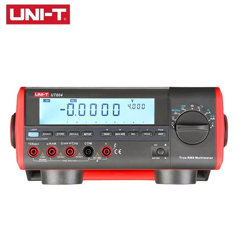 UNI-T UT804 True RMS Bench Type Digital Multimeter DC/AC Voltage Current Meter Capacitor Frequency Temperature Tester
UNI-T UT804 True RMS Bench Type Digital Multimeter DC/AC Voltage Current Meter Capacitor Frequency Temperature Tester