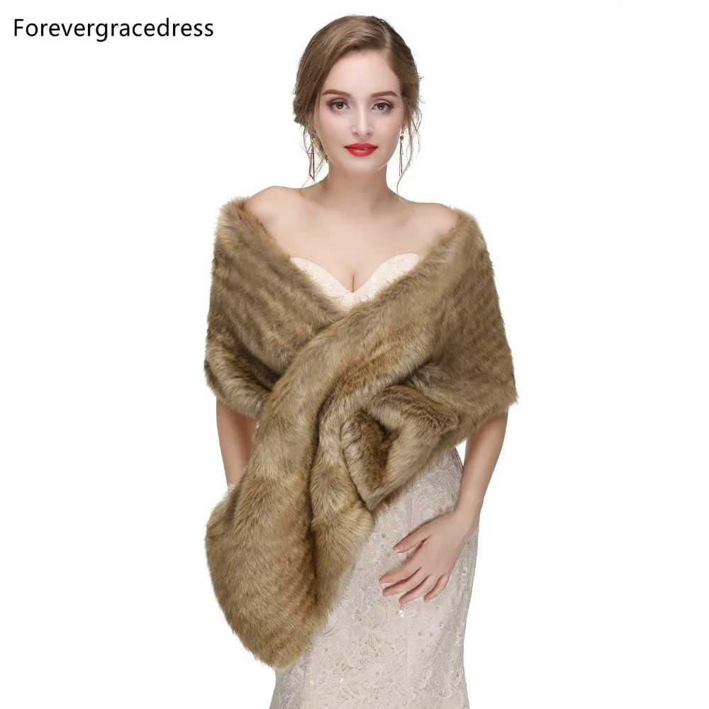 Forevergracedress 2019 Elegant Soft Autumn Winter Faux Fur Bride Wedding Wraps Bolero Jackets Bridal Coats Shawls Scarves PJ446 
Forevergracedress 2019 Elegant Soft Autumn Winter Faux Fur Bride Wedding Wraps Bolero Jackets Bridal Coats Shawls Scarves PJ446