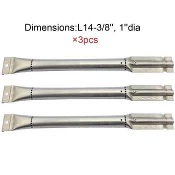 15491 BBQ Parts Gas Grill Replacement 14.4 Inch Stainless Steel Burner For Charmglow, Charmglo, Uniflame, Lowes Model 3pack
15491 BBQ Parts Gas Grill Replacement 14.4 Inch Stainless Steel Burner For Charmglow, Charmglo, Uniflame, Lowes Model 3pack