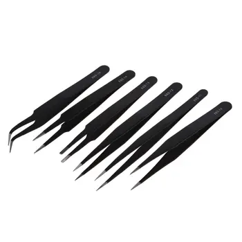 DSHA New Hot 6 pcs Safe Anti-static Stainless Steel Tweezers Repairing Maintenance Tools ESD Free shipping
DSHA New Hot 6 pcs Safe Anti-static Stainless Steel Tweezers Repairing Maintenance Tools ESD Free shipping