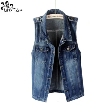 UHYTGF Spring Denim Vest Women Autumn Plus size Casual Jeans Tank Top Female Sleeveless denim Vest Female Fashion short coat 263
UHYTGF Spring Denim Vest Women Autumn Plus size Casual Jeans Tank Top Female Sleeveless denim Vest Female Fashion short coat 263