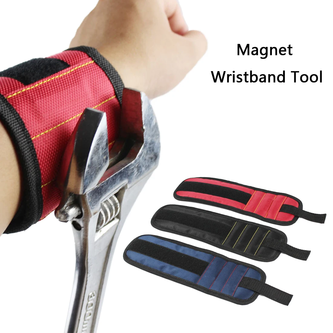 

Magnetic Wristband Strong Magnets Oxford Cloth Pocket Wrist Tool Pouch Bag Screws Drill Electrician Tools Bag For Holding Screws