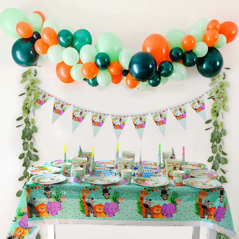Jungle Birthday Party Decoration Lion Tiger Foil Balloons Disposable Tableware Paper Napkins Plate Cup Safari Party Supplies
Jungle Birthday Party Decoration Lion Tiger Foil Balloons Disposable Tableware Paper Napkins Plate Cup Safari Party Supplies