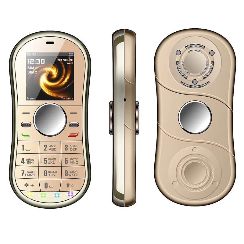 

Fashion Fidget Spinner Mobile Phone SERVO S08 1.3inch Dual SIM Card Bluetooth Hand Spinner Cellphone Can Add Russian Keyboard