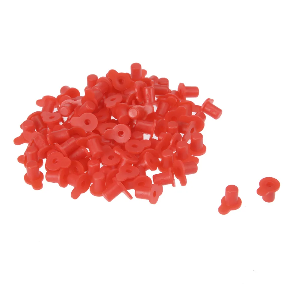 

Uxcell 100pcs DR-M6 DR-G1/4 Red PVC Round Head Threaded Hole Stoppers Waterproof Tapered Caps Hold Plugs Easy to Removed