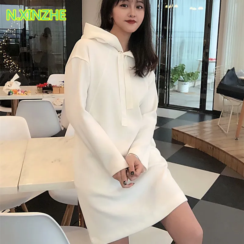 2019 women clothing long sleeve hooded solid relaxed cotton sweatshirts dress Female fashion casual loose mini dresses S4785
2019 women clothing long sleeve hooded solid relaxed cotton sweatshirts dress Female fashion casual loose mini dresses S4785
