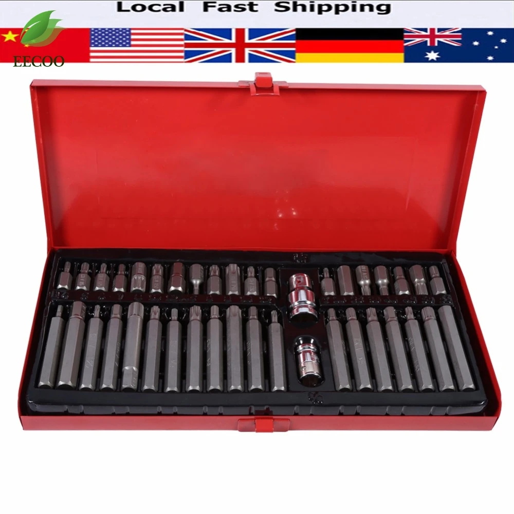 40Pcs/set Power Screwdriver Bits Set Multi-function Hex Spline Torx and Bit Holder Socket Adapter For Electric Screwdrivers
40Pcs/set Power Screwdriver Bits Set Multi-function Hex Spline Torx and Bit Holder Socket Adapter For Electric Screwdrivers