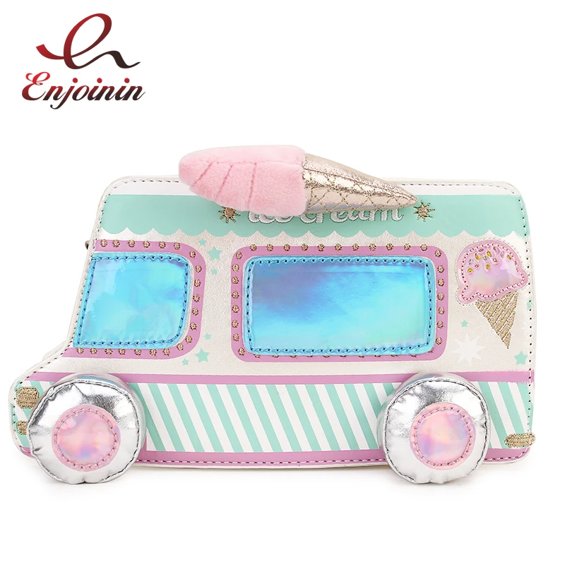 New Cute Cartoon Ice Cream Car Color Stripe Pu Young Girl's Shoulder Bag Handbag Crossbody Mini Bag Women Pouch Totes Bag Flap
New Cute Cartoon Ice Cream Car Color Stripe Pu Young Girl's Shoulder Bag Handbag Crossbody Mini Bag Women Pouch Totes Bag Flap