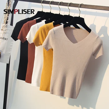 Thin Sweaters For Women 2019 Summer V-neck Sexy Knitting Tees Ladies Fashion Tops White Pink Green Female Pullovers Shirts
Thin Sweaters For Women 2019 Summer V-neck Sexy Knitting Tees Ladies Fashion Tops White Pink Green Female Pullovers Shirts