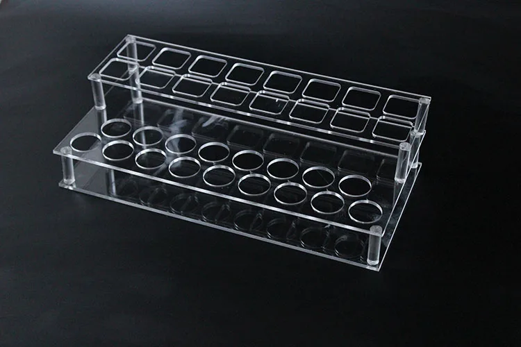 Wholesale display acrylic stand for contact lenses holder lipstick makeup organizer shelf glass bottle stand 2 layer
Wholesale display acrylic stand for contact lenses holder lipstick makeup organizer shelf glass bottle stand 2 layer