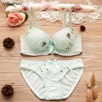Fashion Teenage Underwear Set Girls Training Bra Underwire Padded Bras Comfortable Embroidery Bralette Women Lingerie Set BH
Fashion Teenage Underwear Set Girls Training Bra Underwire Padded Bras Comfortable Embroidery Bralette Women Lingerie Set BH