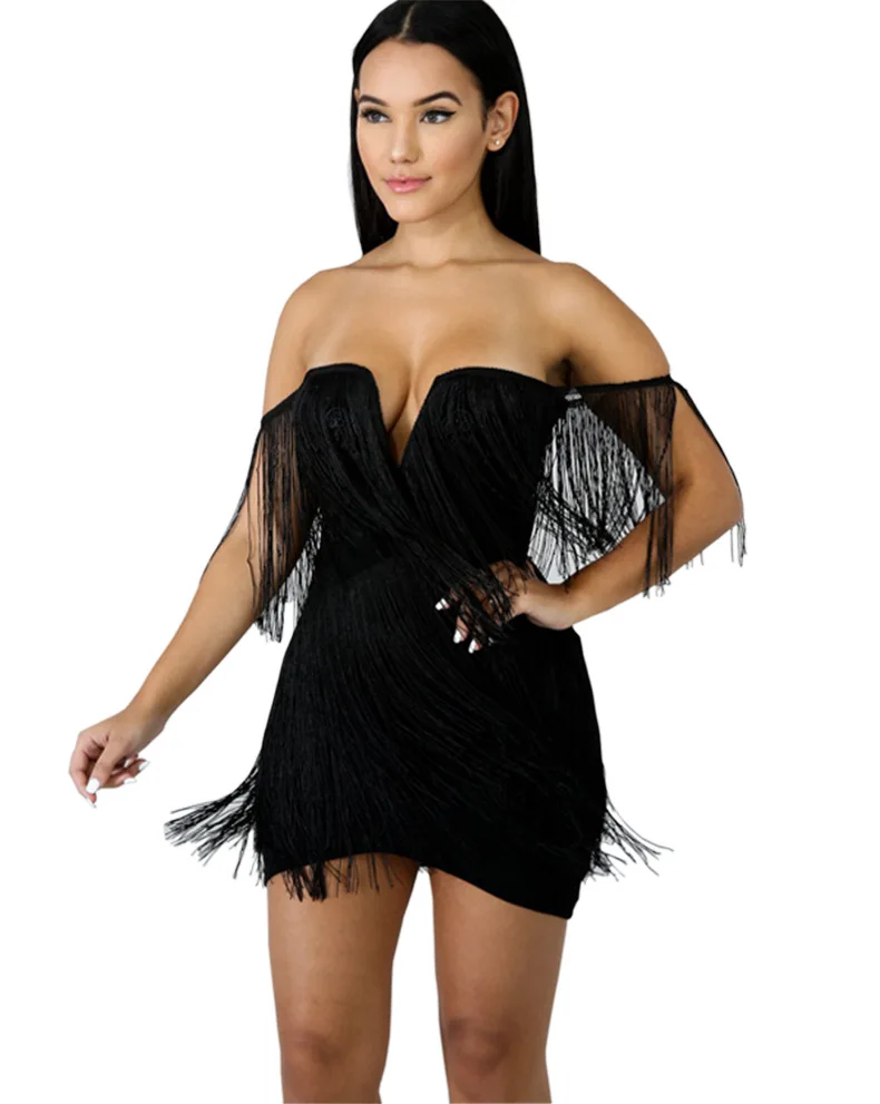 UIDEAZONE 2019 New Arrival Fashion Strapless Sexy Sleeveless Wrapped Chest Deep V Tassel Stitching Package Hip Nightclub Dress
UIDEAZONE 2019 New Arrival Fashion Strapless Sexy Sleeveless Wrapped Chest Deep V Tassel Stitching Package Hip Nightclub Dress