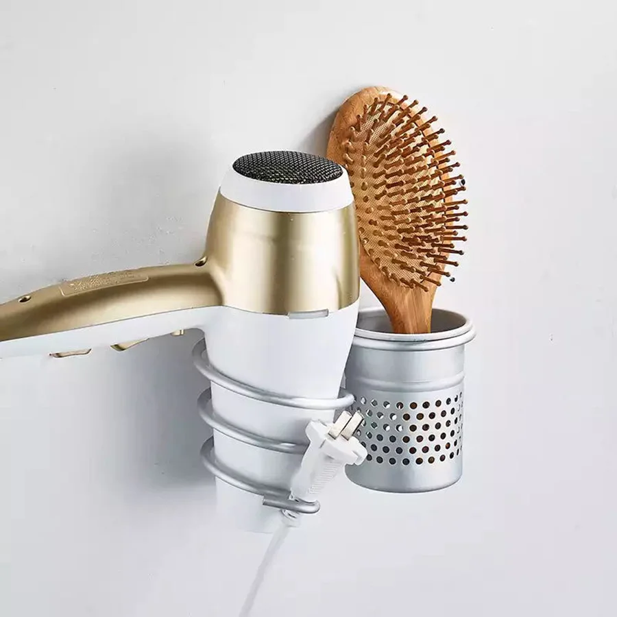 Convenient Multi-function Bathroom Wall Mounted Hair Dryer Holder Spiral Stand Stainless Steel Bathroom Shelves Storage Rack
Convenient Multi-function Bathroom Wall Mounted Hair Dryer Holder Spiral Stand Stainless Steel Bathroom Shelves Storage Rack