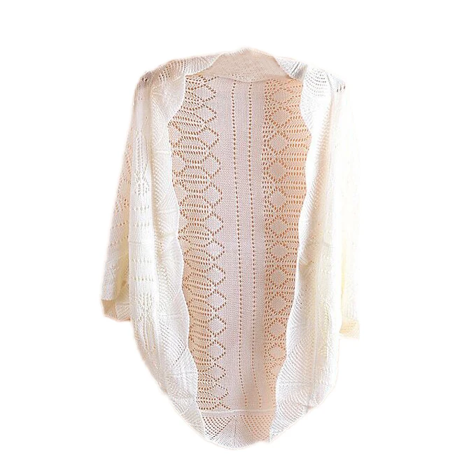 Women Bat Short Sleeve Bolero crochet knitting shoulder jacket Knitted open cardigan white
Women Bat Short Sleeve Bolero crochet knitting shoulder jacket Knitted open cardigan white