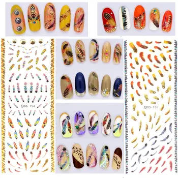 DS154 DS155 New Water Transfer Nails Art Sticker Colorful Feathers Elements Nail Wrap Sticker Tips Manicura nail art decorations
DS154 DS155 New Water Transfer Nails Art Sticker Colorful Feathers Elements Nail Wrap Sticker Tips Manicura nail art decorations