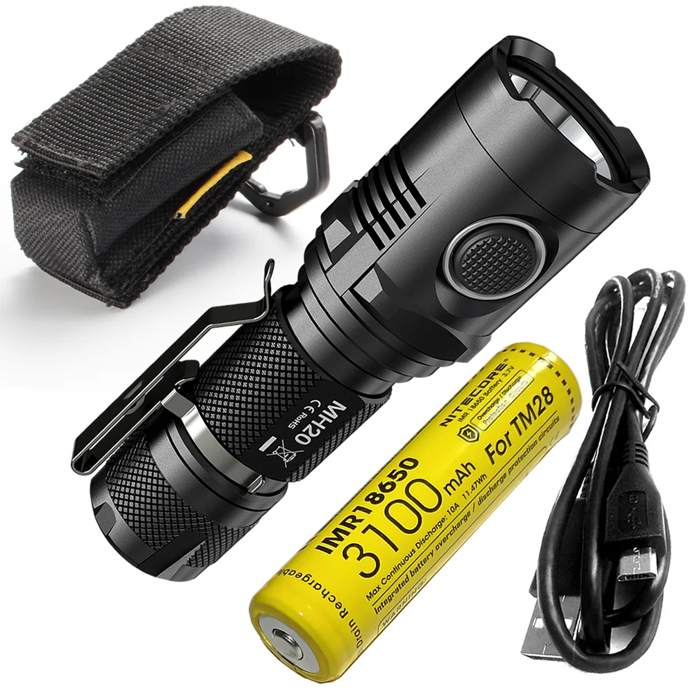 2019 NITECORE MH20 with 18650 Battery 1000 Lumens CREE XML2 U2 LED micro USB Chargeable Mini Flashlight Super Bright Baton Torch
2019 NITECORE MH20 with 18650 Battery 1000 Lumens CREE XML2 U2 LED micro USB Chargeable Mini Flashlight Super Bright Baton Torch